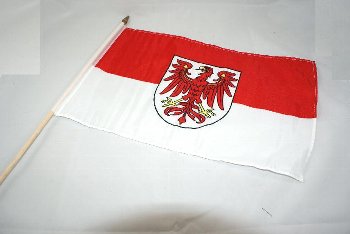 Stockflagge Brandenburg ca. 37x27 cm
