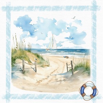Serviette Sailing along the Coast