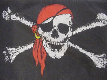 Flagge Pirat mit Kopftuch 90x60 cm