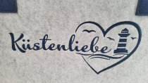 Filztasche Maritim mit Stickerei 2-sort ca.37x26x26cm