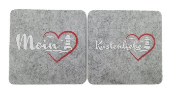 Untersetzer Filz Moin/Küstenliebe 4er Set 2s.