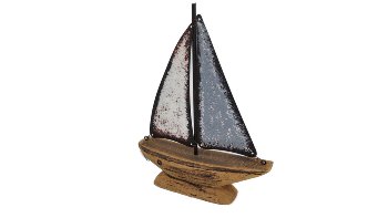 Holz 2025 Segelboot auf Sockel