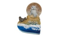 Schneekugel Seehund Moin