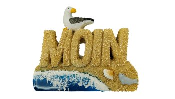 Möwe Magnet Strand Moin 9x7 cm