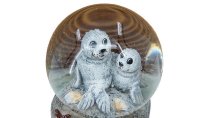 Schneekugel 2 Seehunde Moin