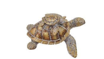 Antikgold Schildkröte mit Baby 8x7,5x3 cm