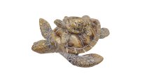 Antikgold Schildkröte mit Baby 8x7,5x3 cm
