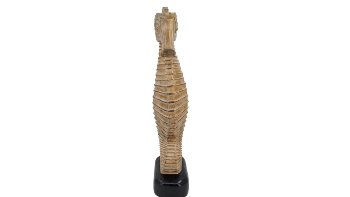 Antikgold Seepferd auf Stand 24x13x68 cm