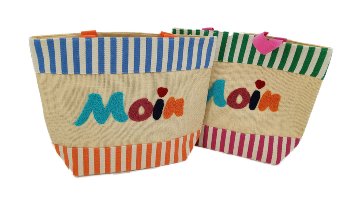 Tasche Rainbow 2 Farben Moin mit Reißverschluss