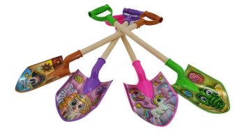 Schaufel Plastik/Holz ca.52 cm sortiert