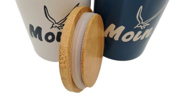 Hösti-Maritim Dose mit Deckel Moin Möwe in weiß und blau