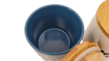 Hösti-Maritim Dose mit Deckel Moin Möwe in weiß und blau