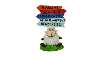 Magnet Wegweiser Schaf Ben/Neuh/Caro/Schi/Hook