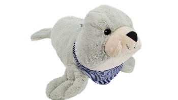 Seehund gestickte Augen ca.85cm
