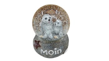 Schneekugel 2 Seehunde Moin 45mm