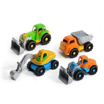 Baufahrzeuge im 12er Display ca. 33x16cm